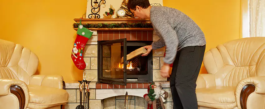 Rusted Metal Fireplace Restoration in Beacon, New York